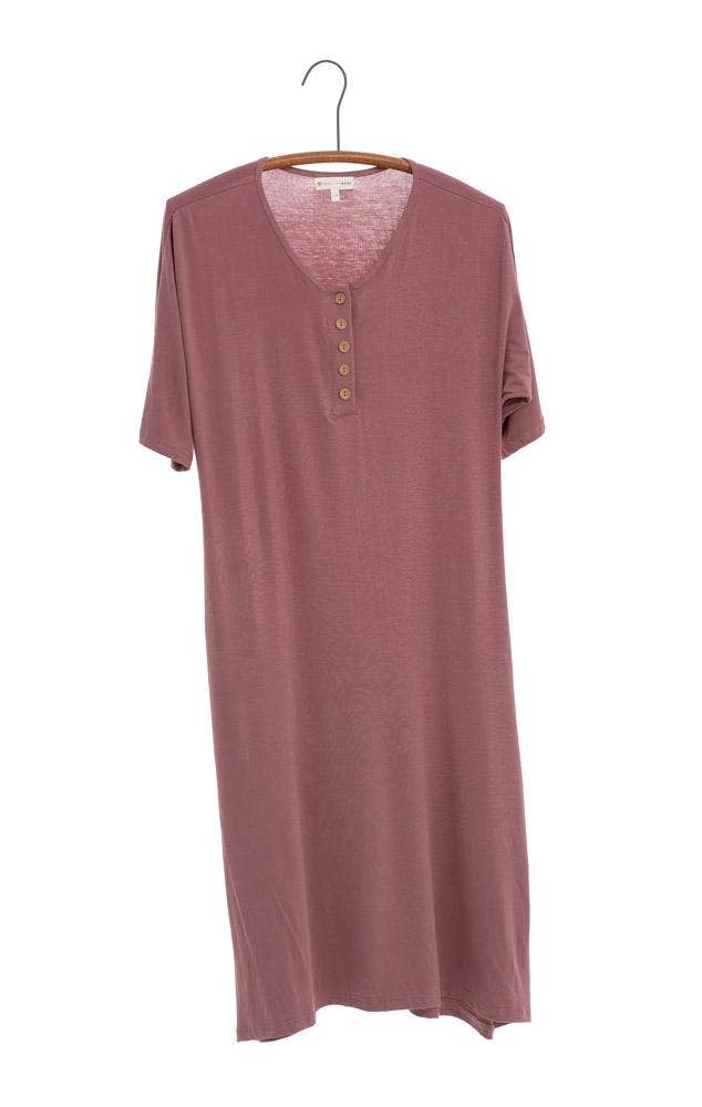 WOMENS GOWN: STRIPED ONYX