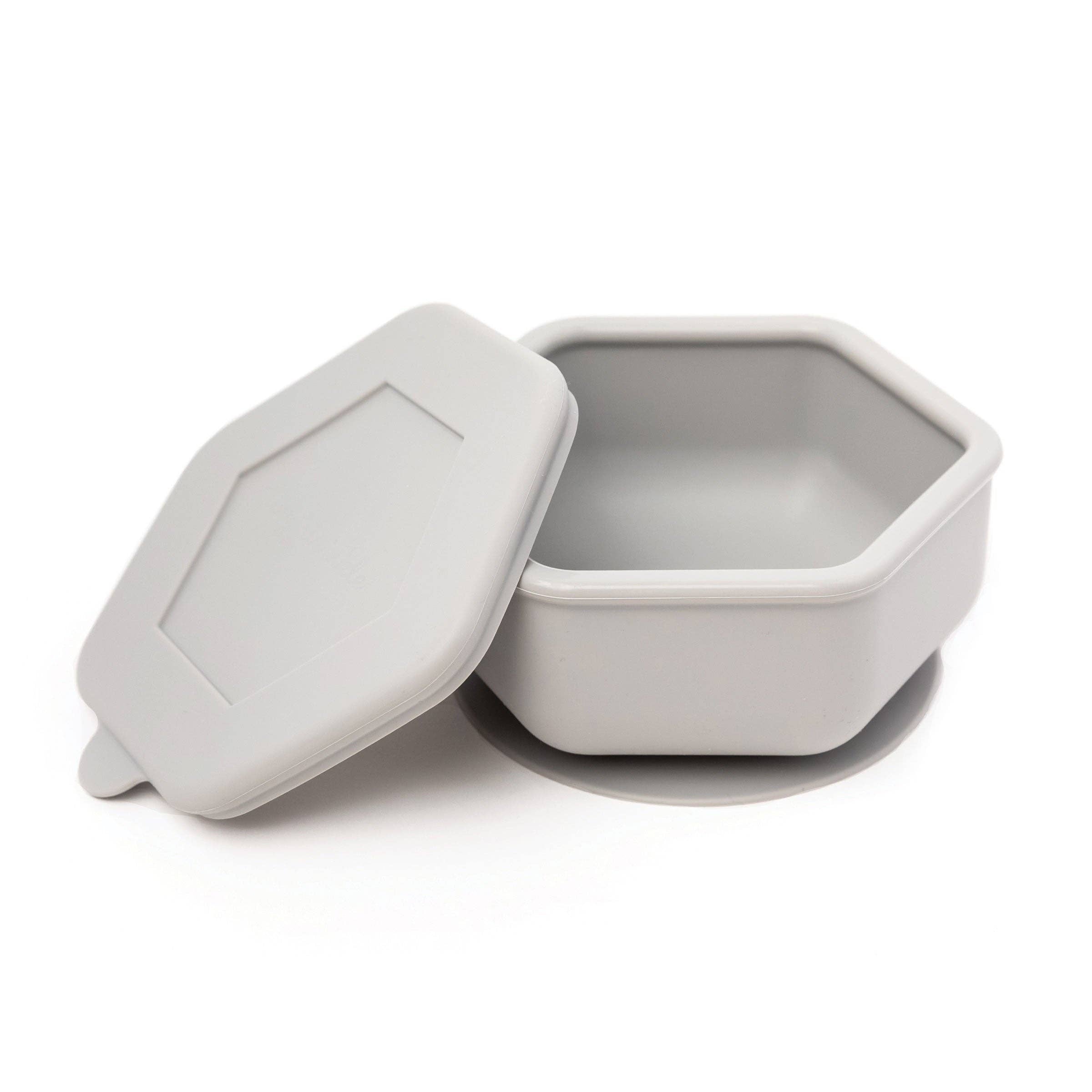 Silicone Suction Bowl and Lid Sets: Coral