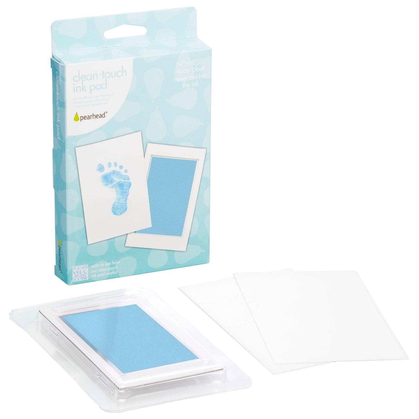 Baby Handprint or Footprint Clean-Touch Ink Pad Kit: Pink