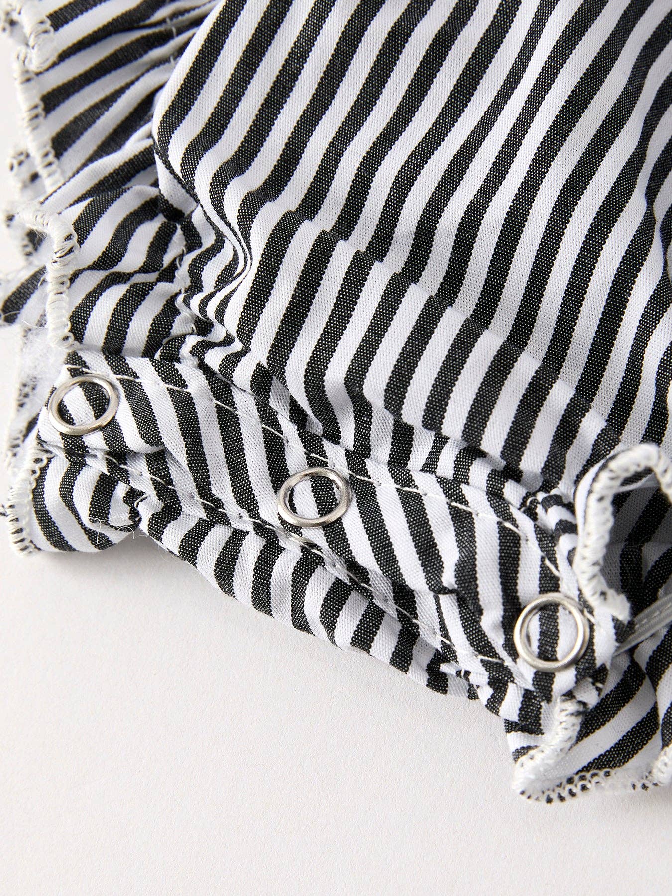 Halloween Striped "Trick Or Treat" Smock Embroidered Baby Girl Romper: 3M