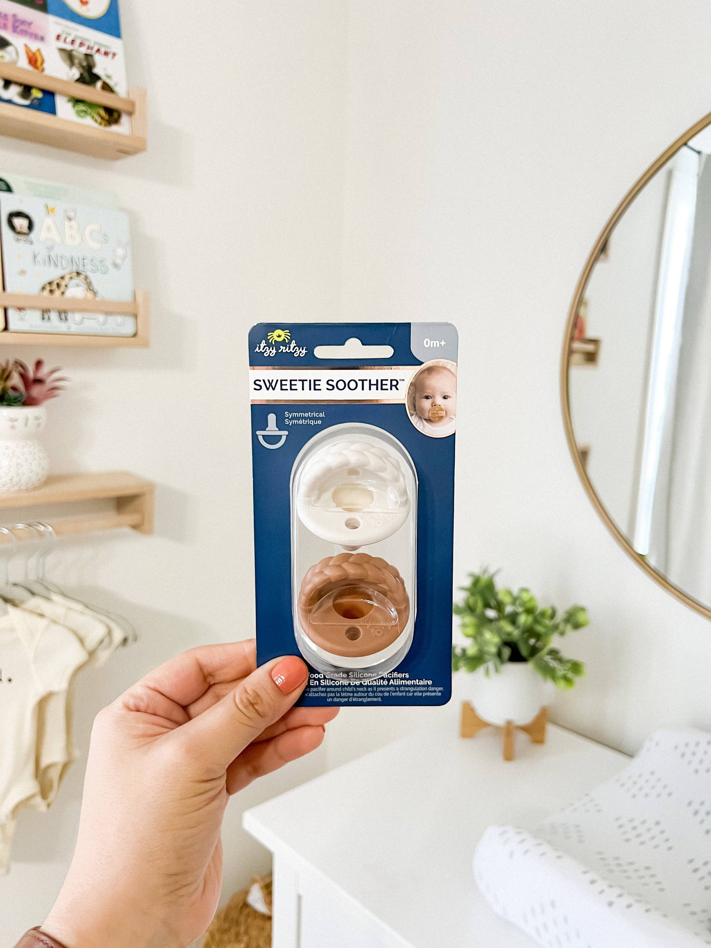 Sweetie Soother™ Pacifier Sets (2-pack): Toast + Buttercream Braids