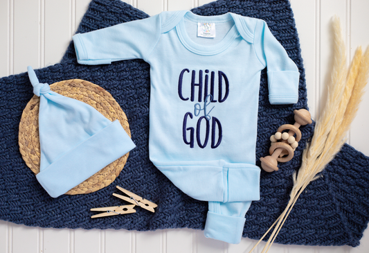 Child Of God Blue: Newborn / Romper Only