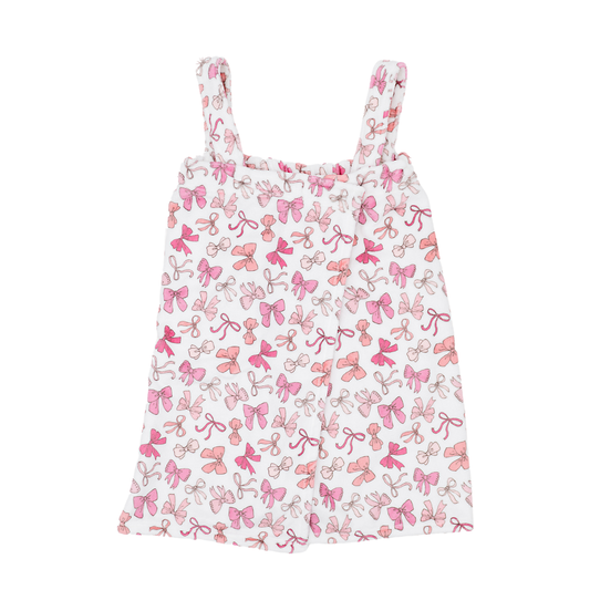 Plush Spa Wrap - Pink Bows: S/M(6-10)