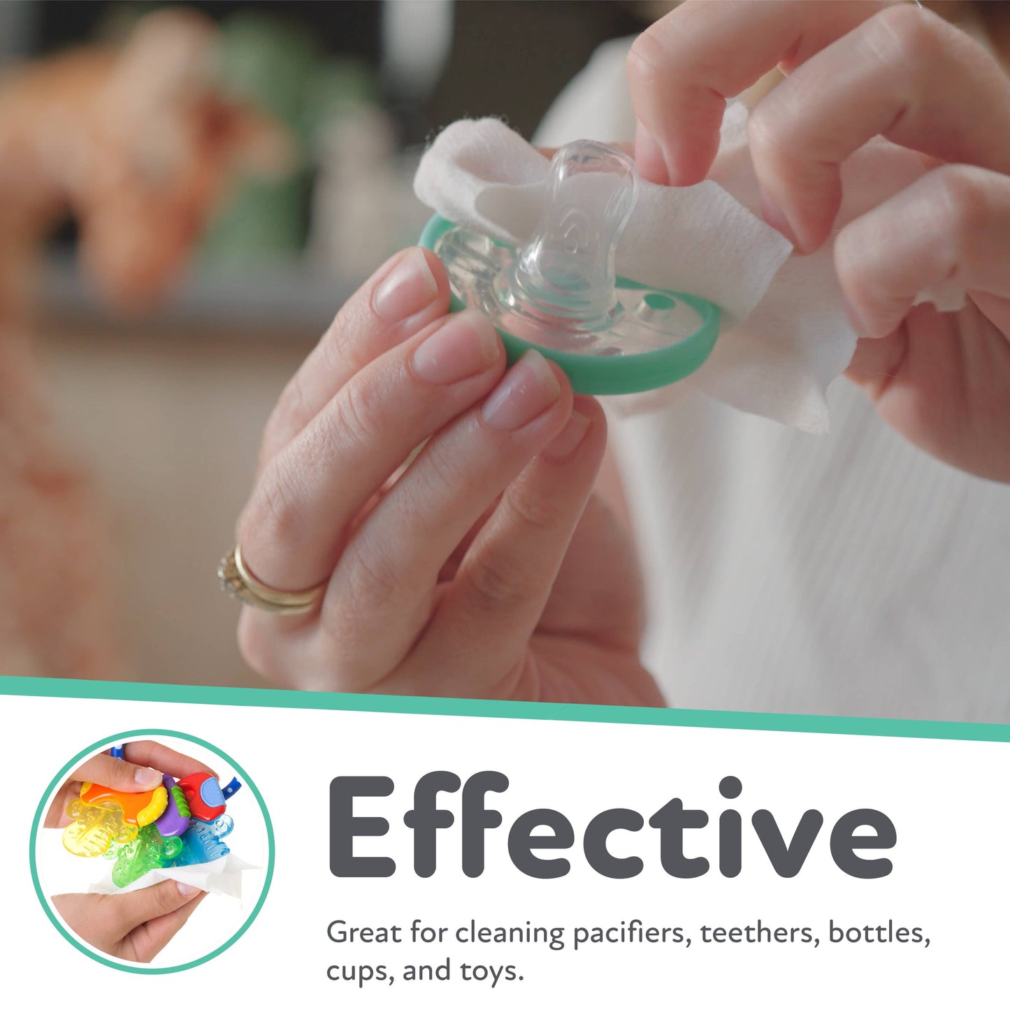 Pacifier and Teether Wipes, Vanilla Milk Flavor