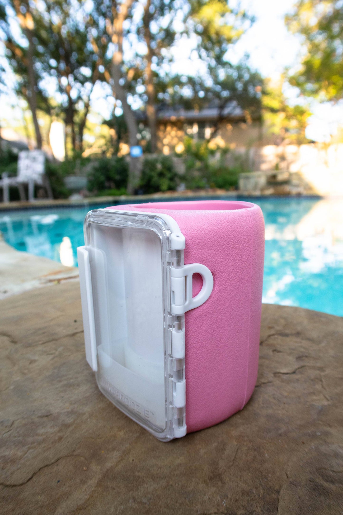 Kangaroozie (for regular cans) - Koozie with Pocket: Yellow Foam/Black Compartment