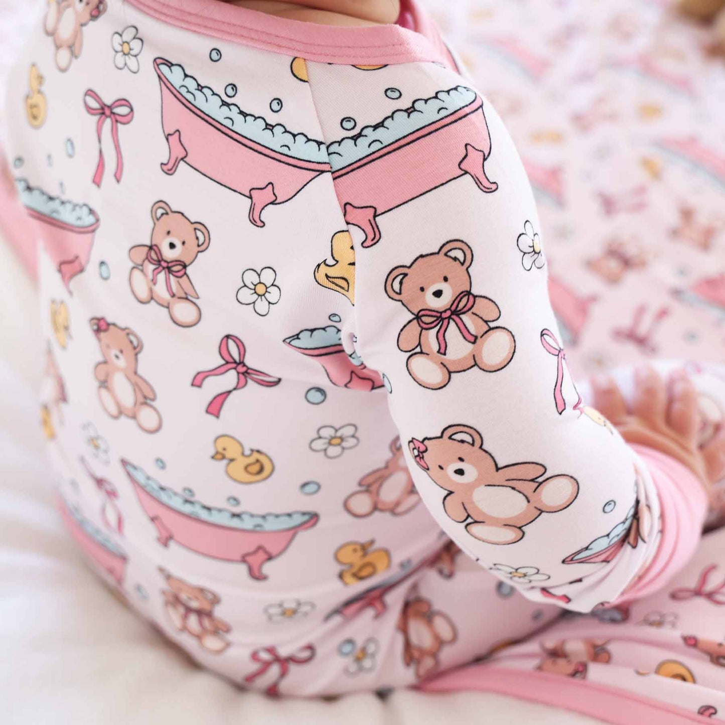 Bathtime Besties Convertible Zip Romper | Pink