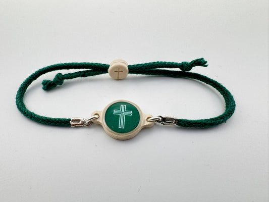 Tap To Pray™ - Survivor Series Handmade Bracelets: Juniper + Cross