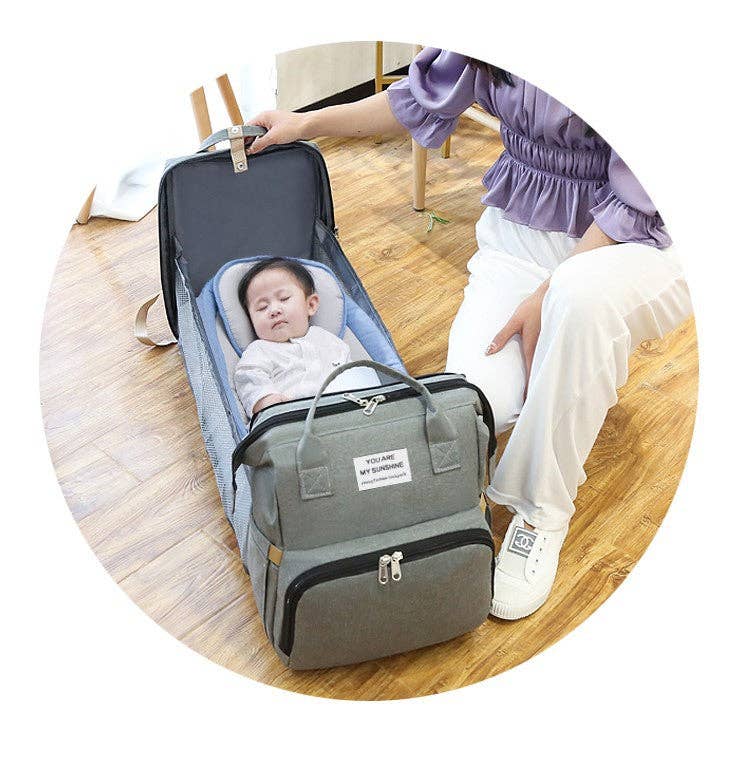 Cross-Border New Bed Bag One Mommy Bag: Grey