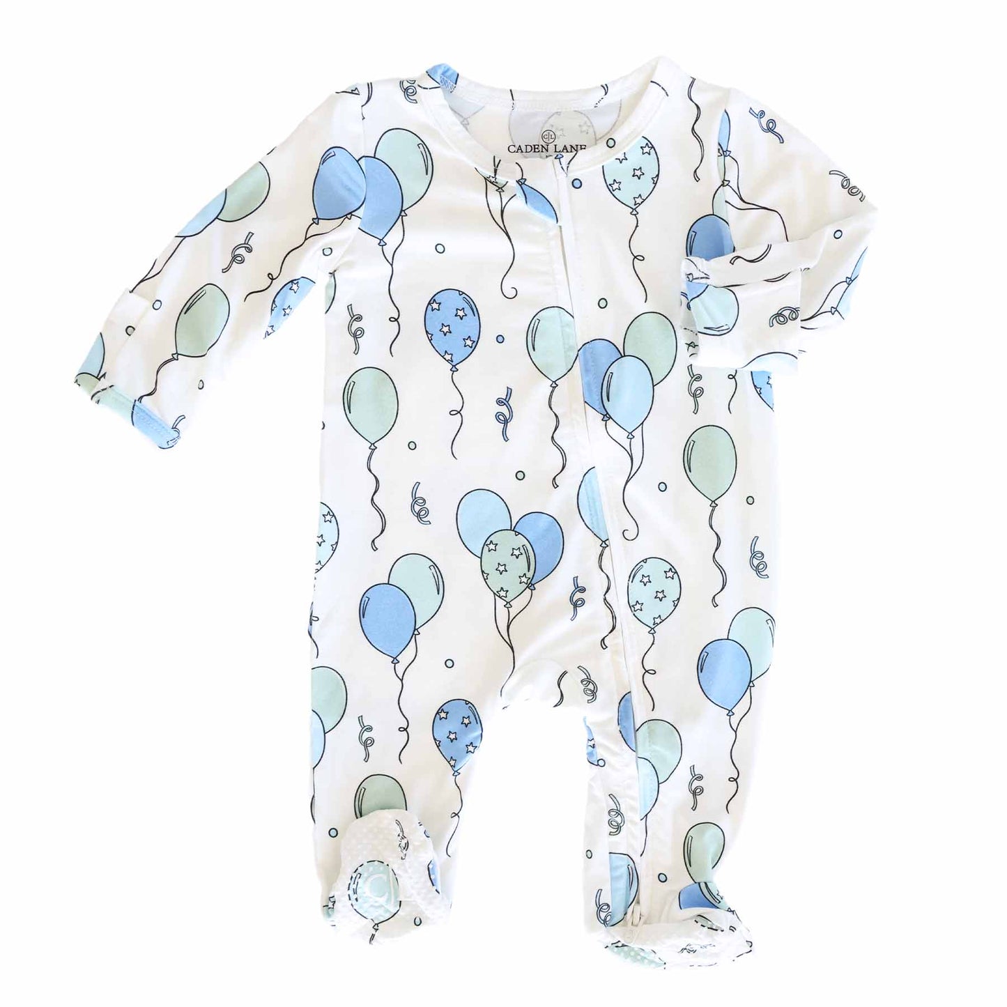 Party Time Zipper Footie | Blue
