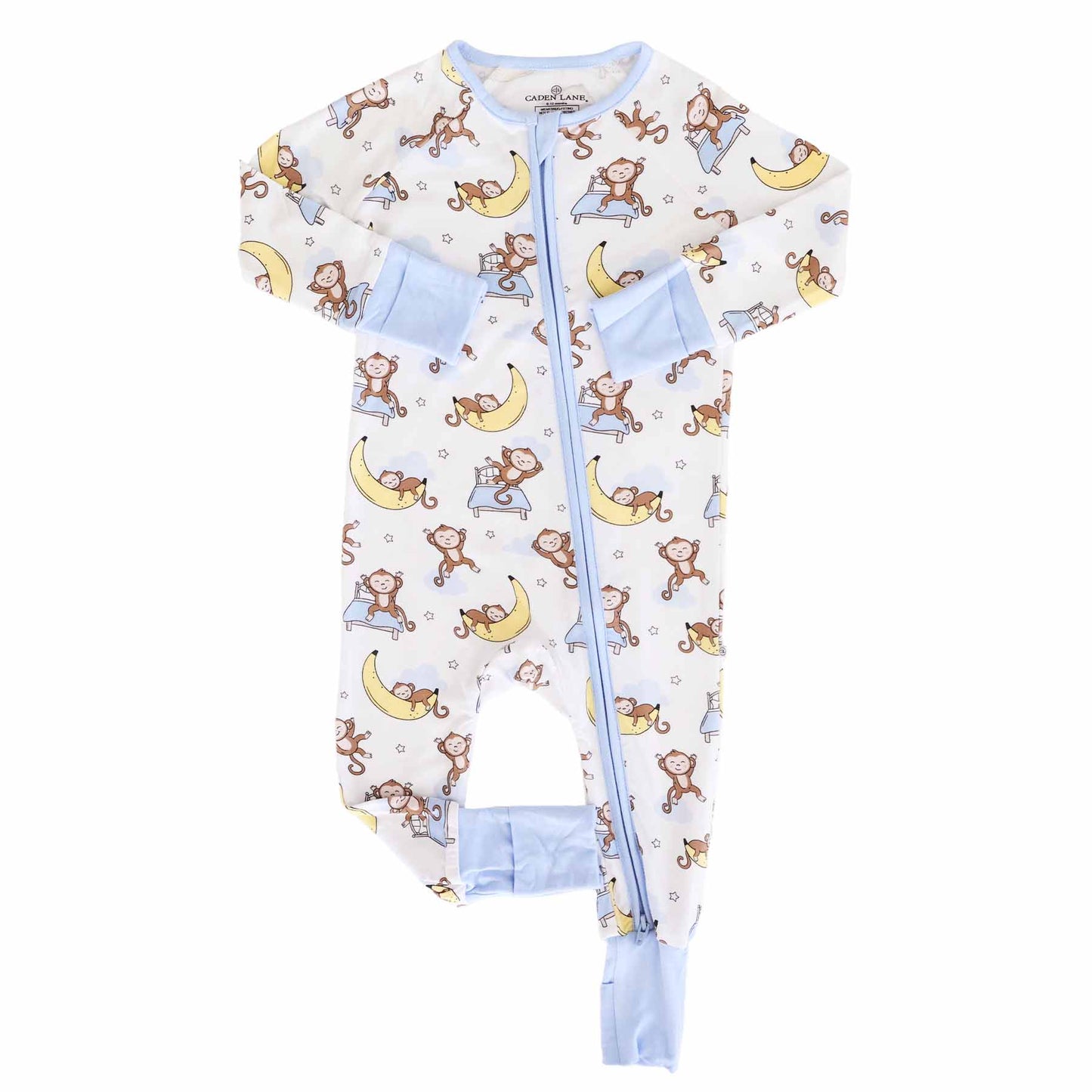 Monkey See, Monkey Snooze Convertible Zip Romper