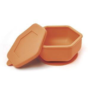 Silicone Suction Bowl and Lid Sets: Olive Green