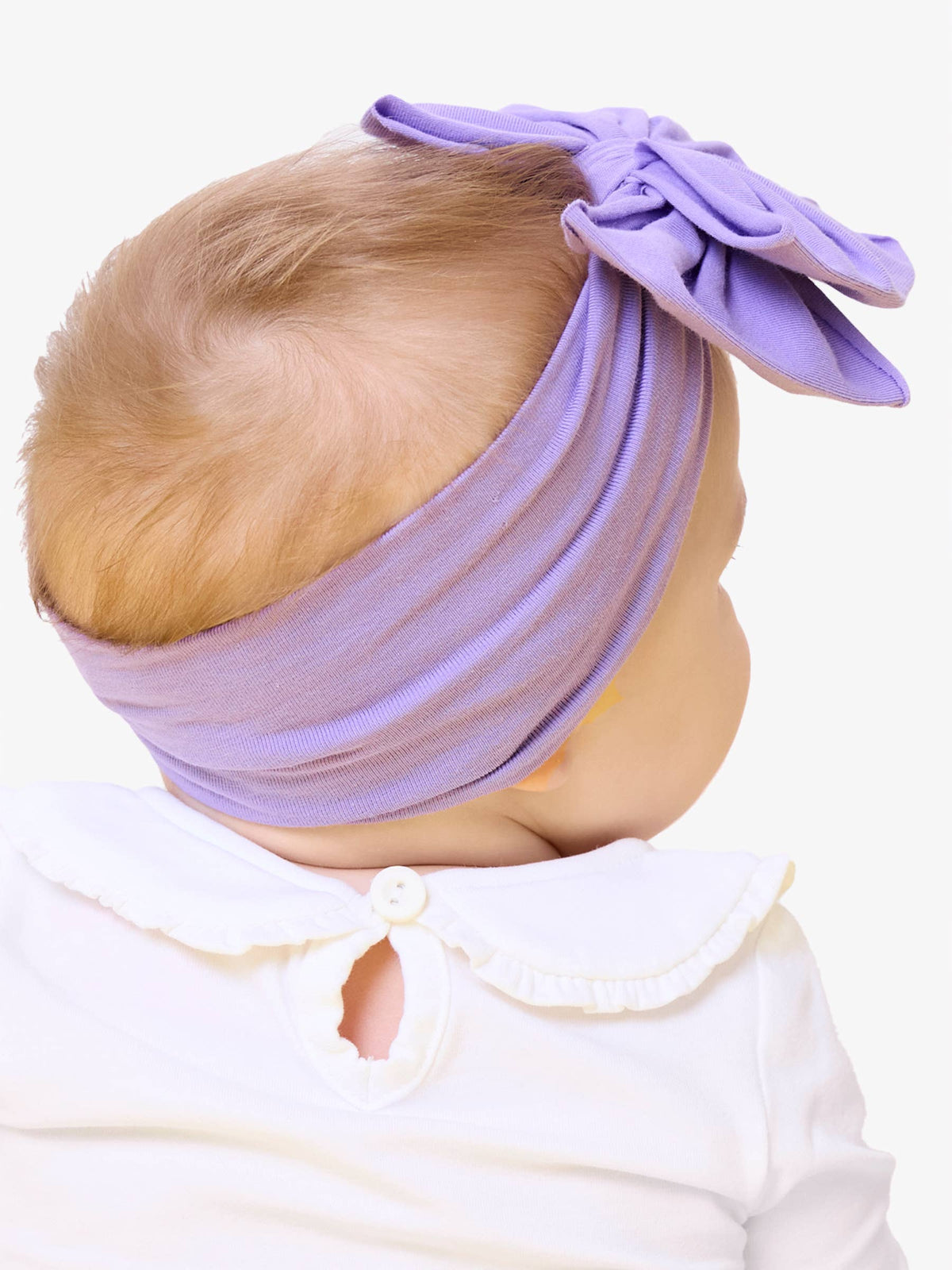 Girls Wisteria Purple Big Bow Headband: Purple / One Size