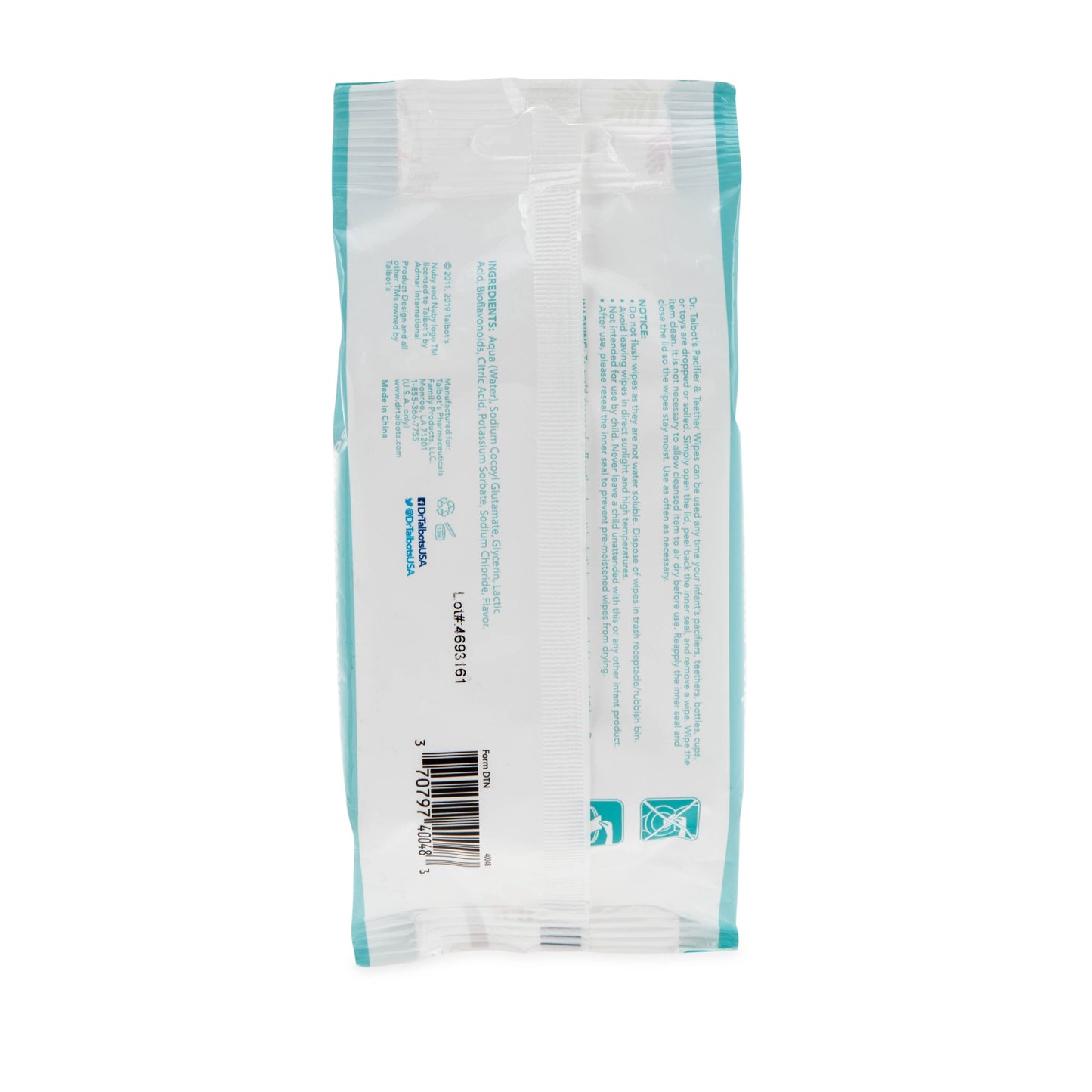 Pacifier and Teether Wipes, Vanilla Milk Flavor