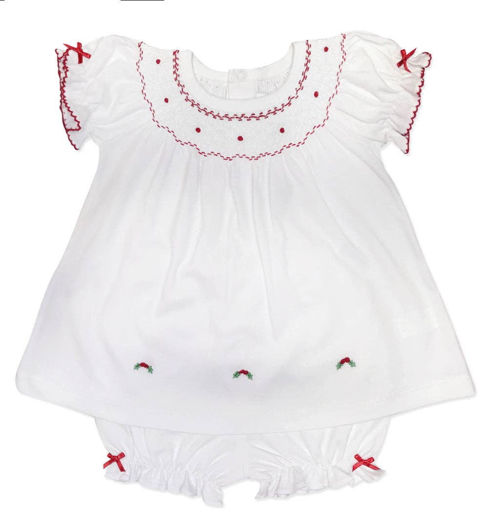 Christmas Santa Claus Baby Girls Bishop Set