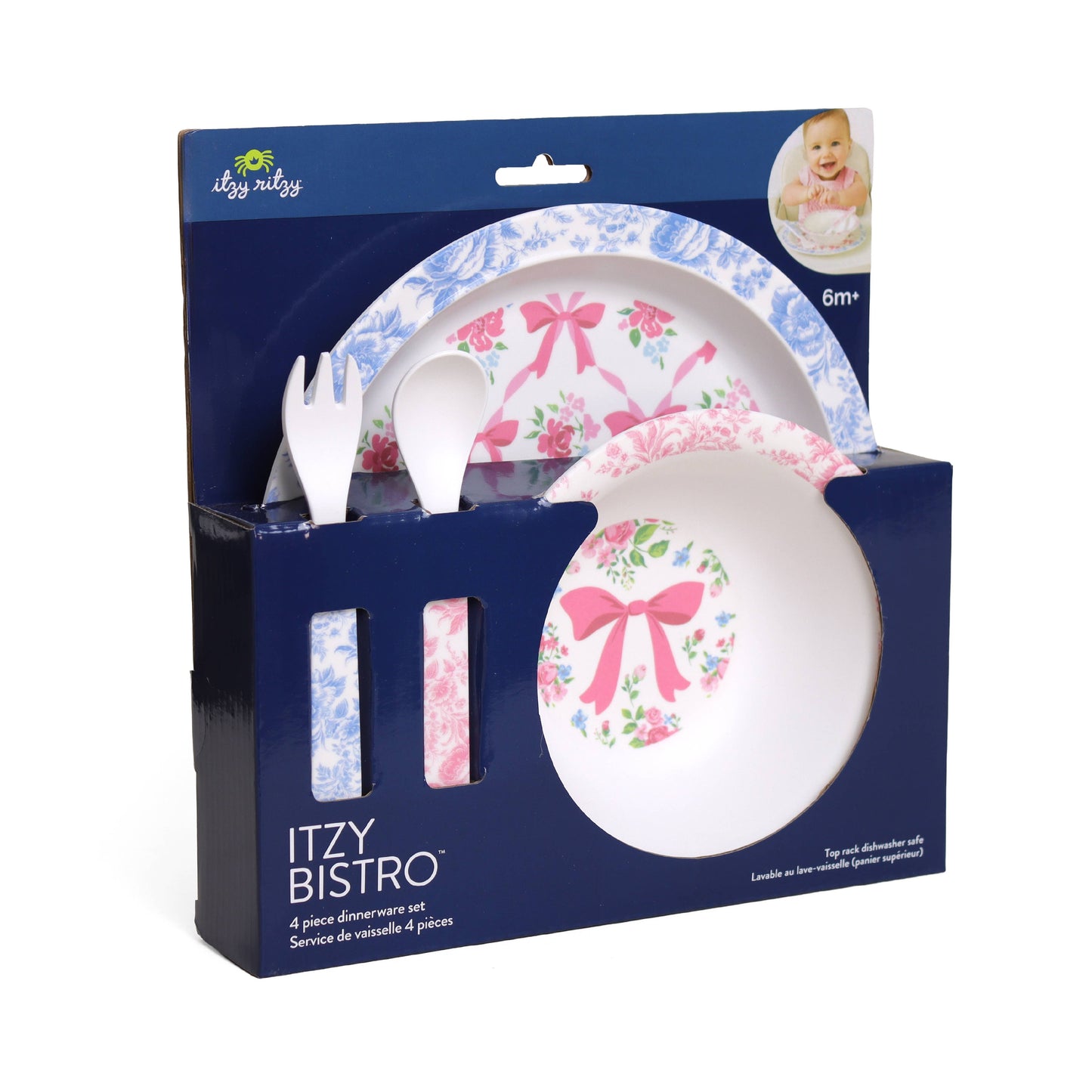 Itzy Bistro™ - 4 piece dining set: Ribbons & Roses
