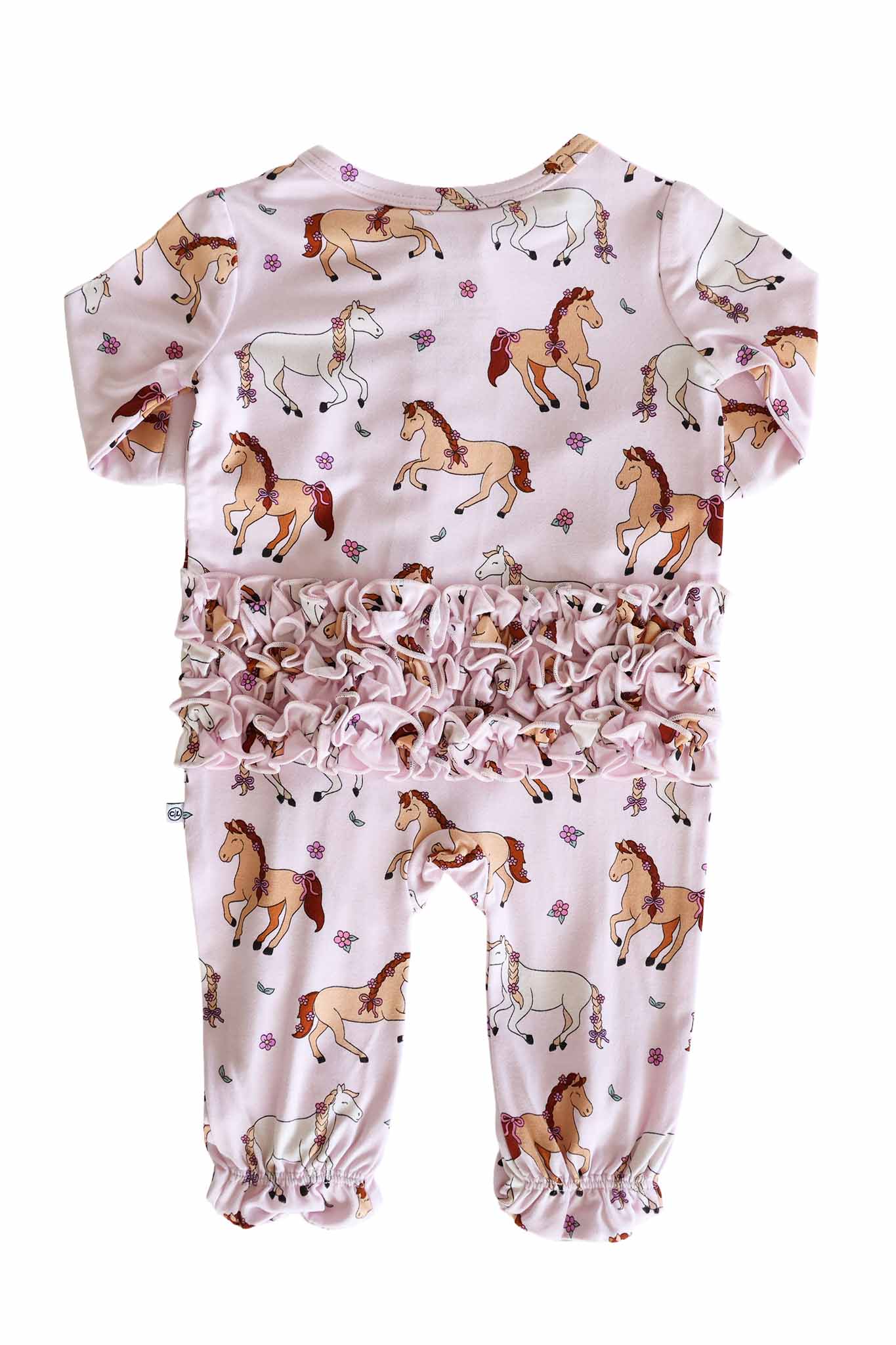 Pony Club Pink Ruffle Footie