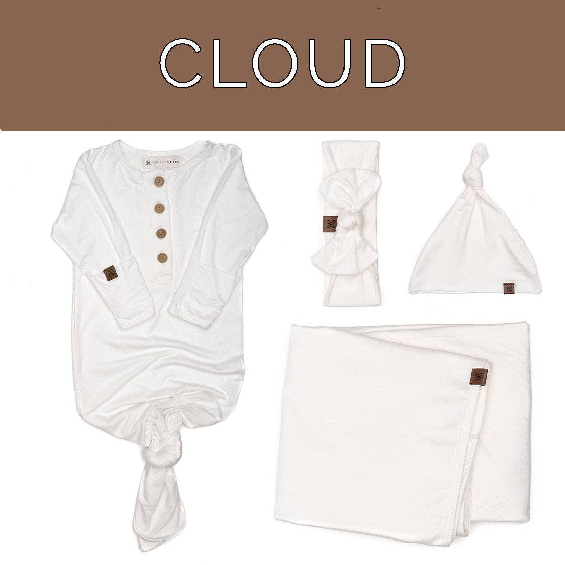 Newborn Essentials Bundle: Knotted Bow / Striped Onyx / 0-3 MONTHS