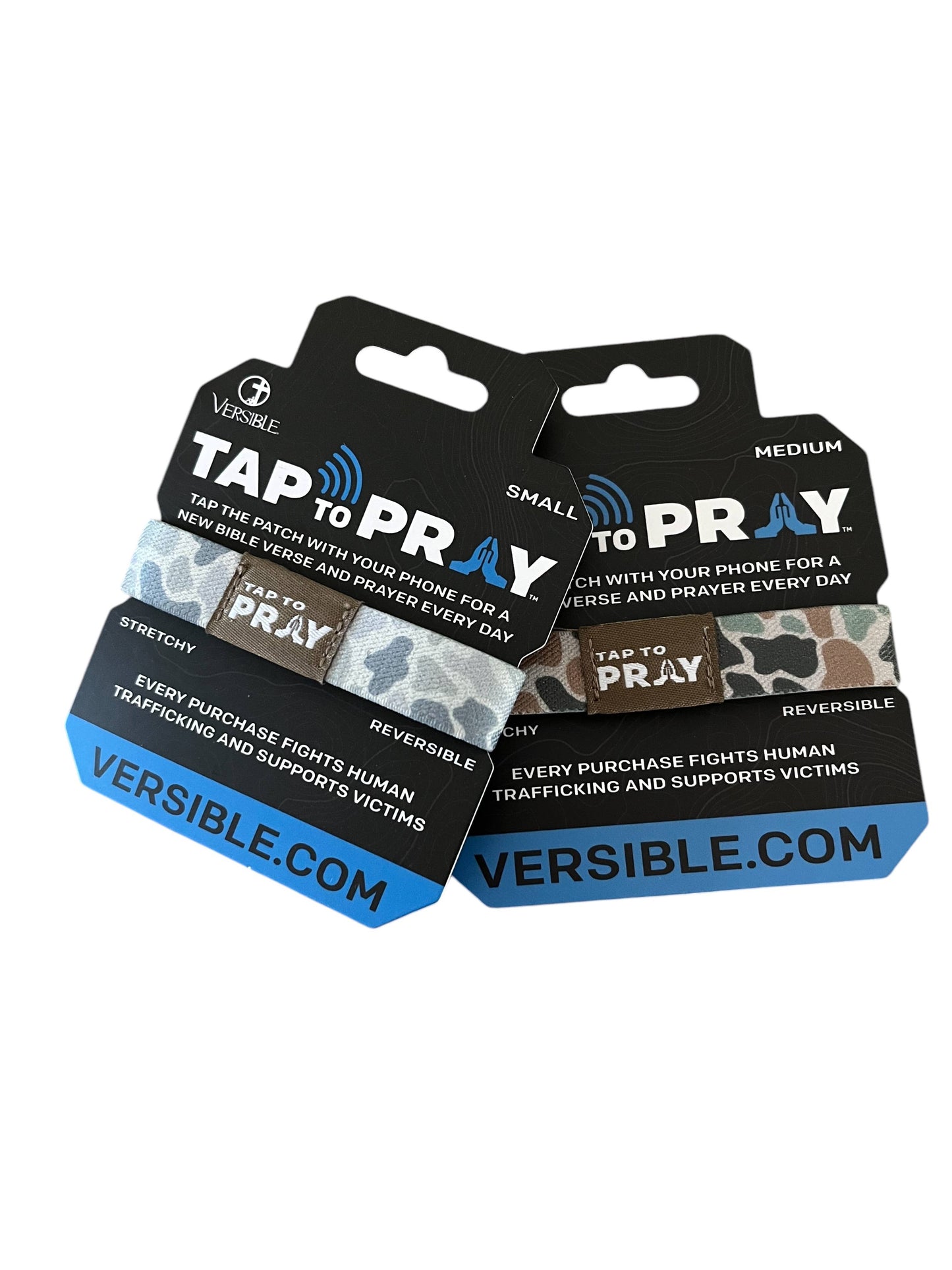 Tap To Pray™ Wristbands - River Rock Camo Classic & Sage: River Rock Camo Class / Sage