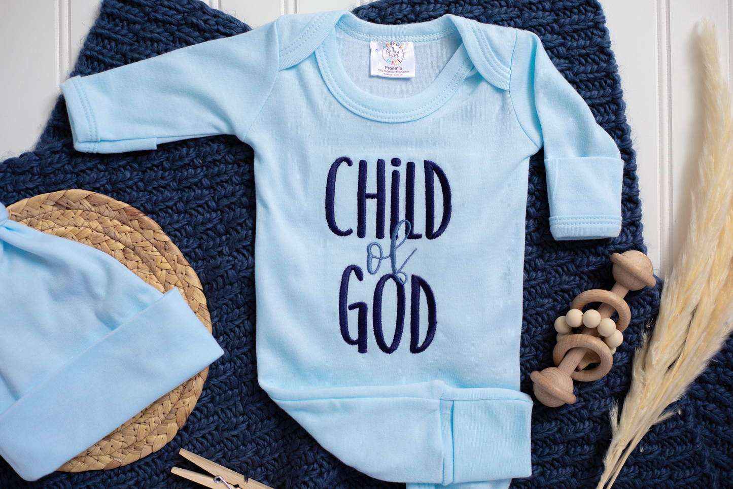 Child Of God Blue: Newborn / Romper Only