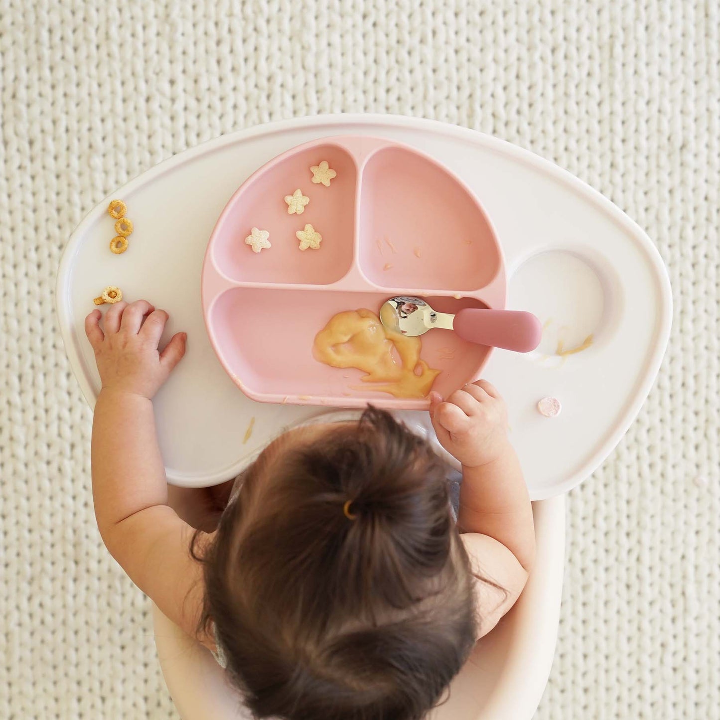 Silicone Suction Plate: Dusty Rose