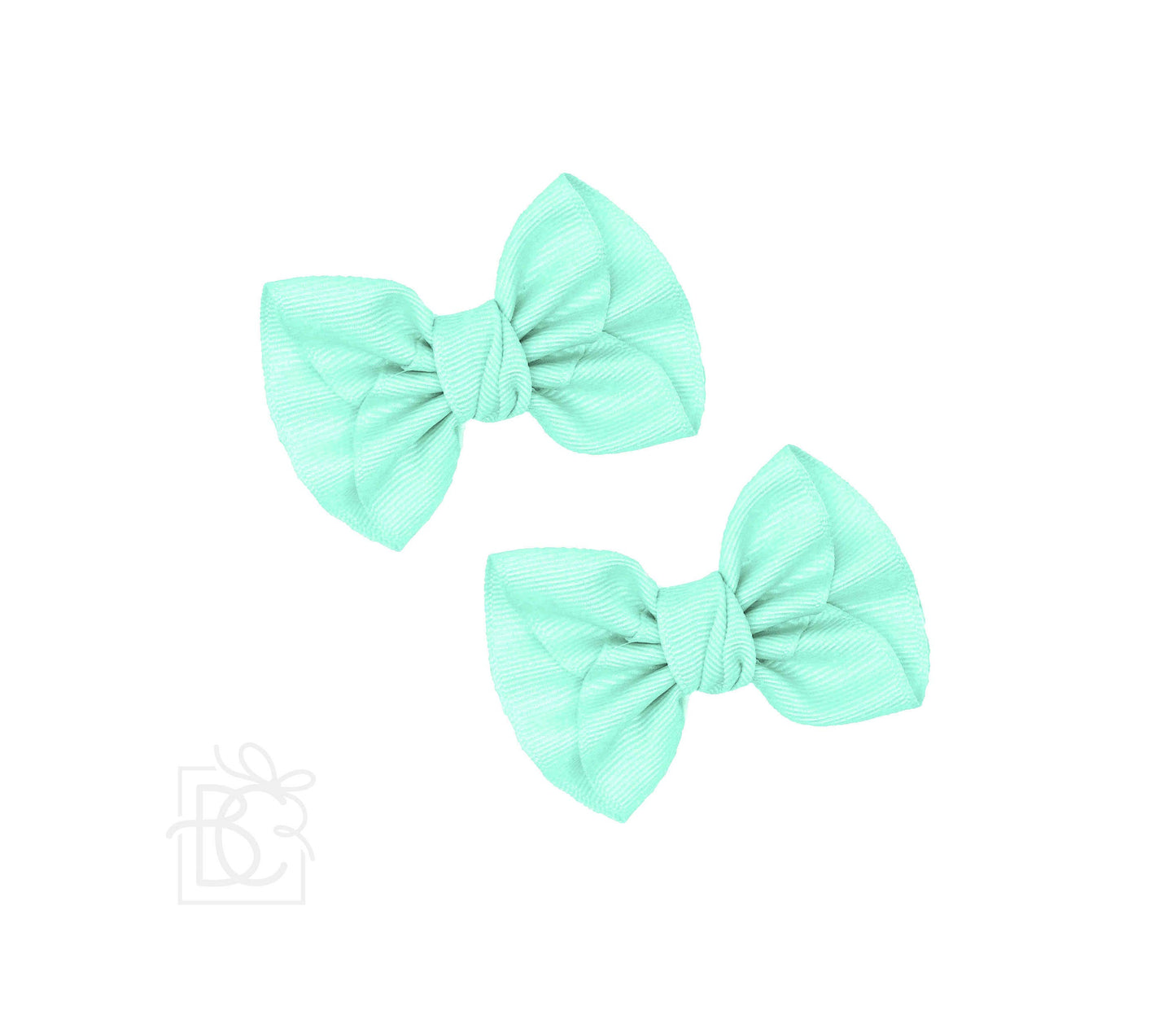 2 MINI ANNE BOWS W/CLIP: WHITE