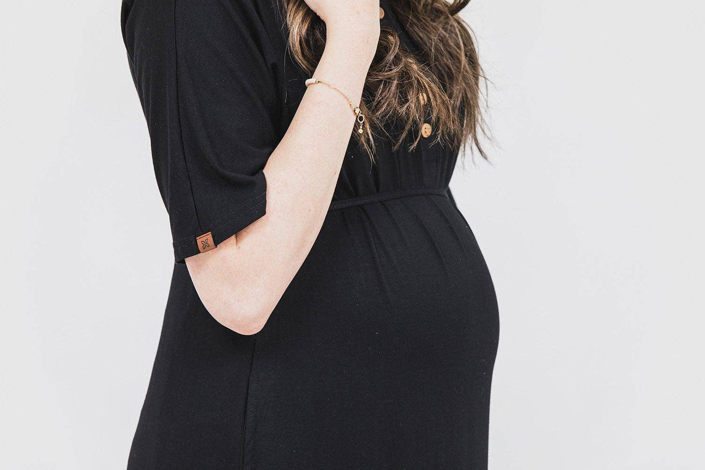 WOMENS GOWN: STRIPED ONYX