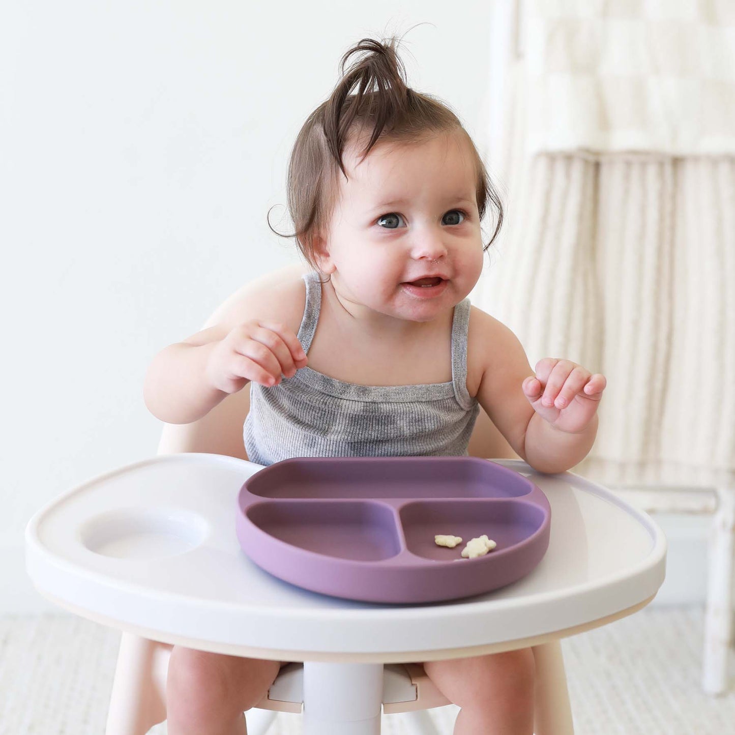 Silicone Suction Plate: Mauve