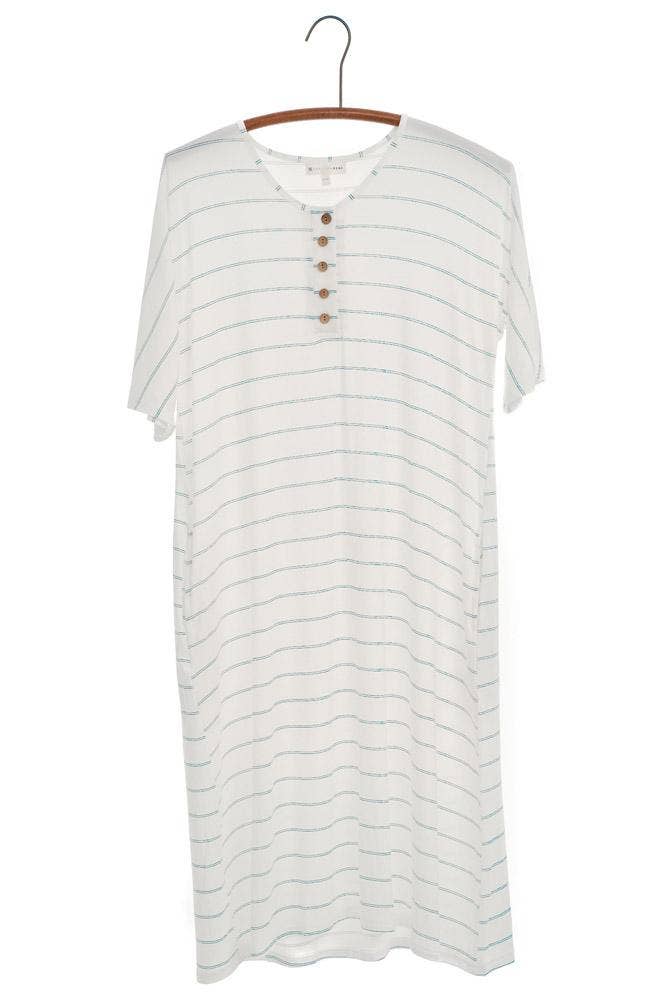 WOMENS GOWN: STRIPED ROSE