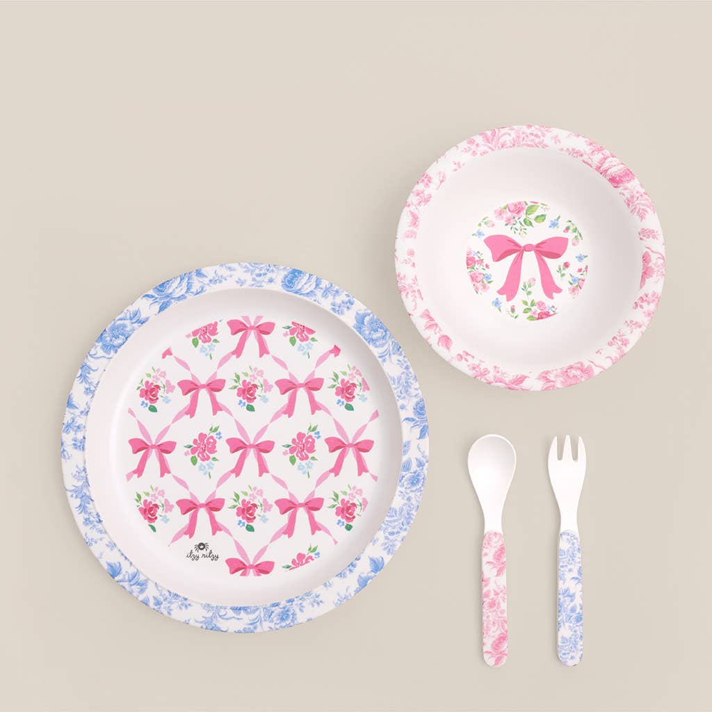 Itzy Bistro™ - 4 piece dining set: Ribbons & Roses