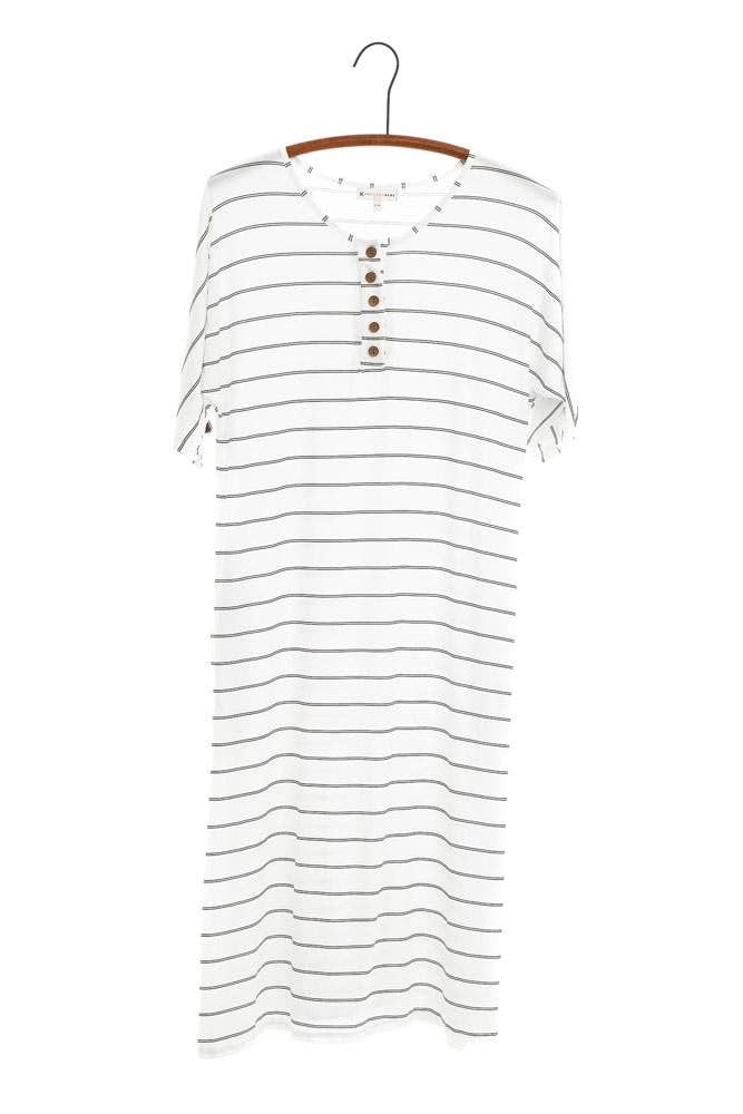 WOMENS GOWN: STRIPED ONYX