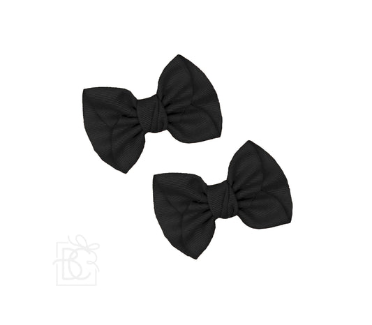 2 MINI ANNE BOWS W/CLIP: BLACK