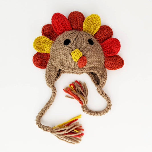 Turkey Earflap Beanie Hat Baby & Kids: 0-6M
