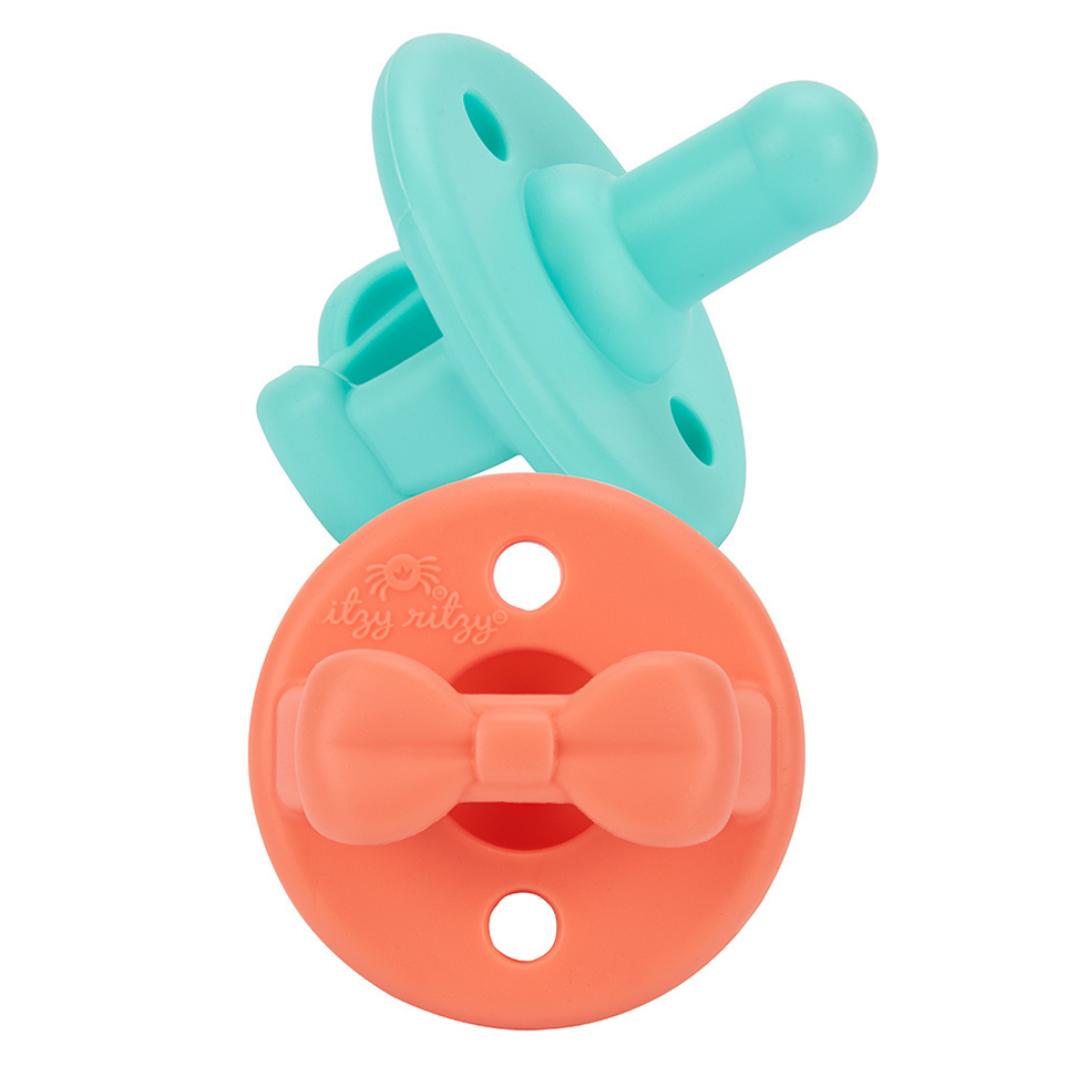 Sweetie Soother™ Pacifier Sets (2-pack): Toast + Buttercream Braids