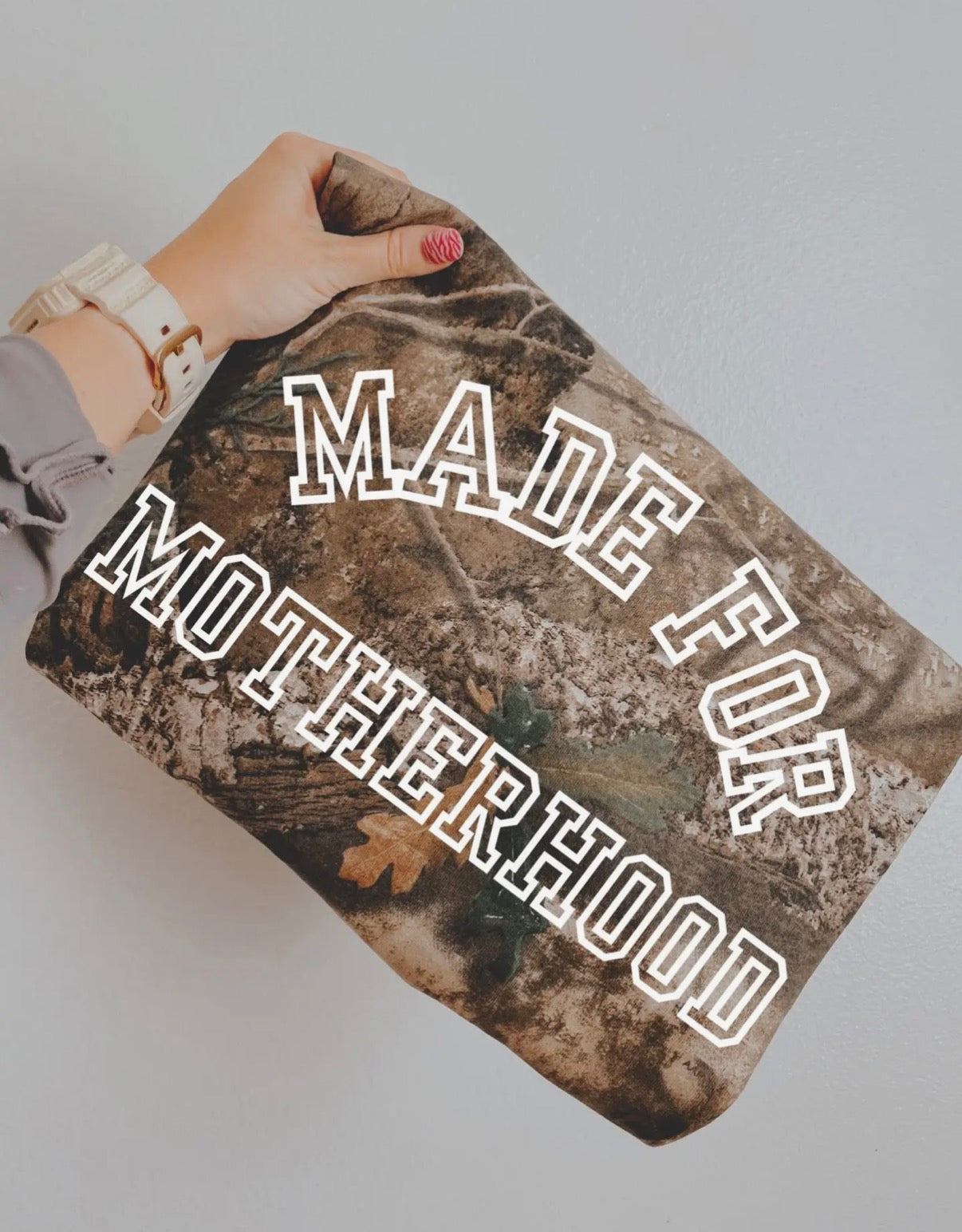 Camo Made for Motherhood Tee