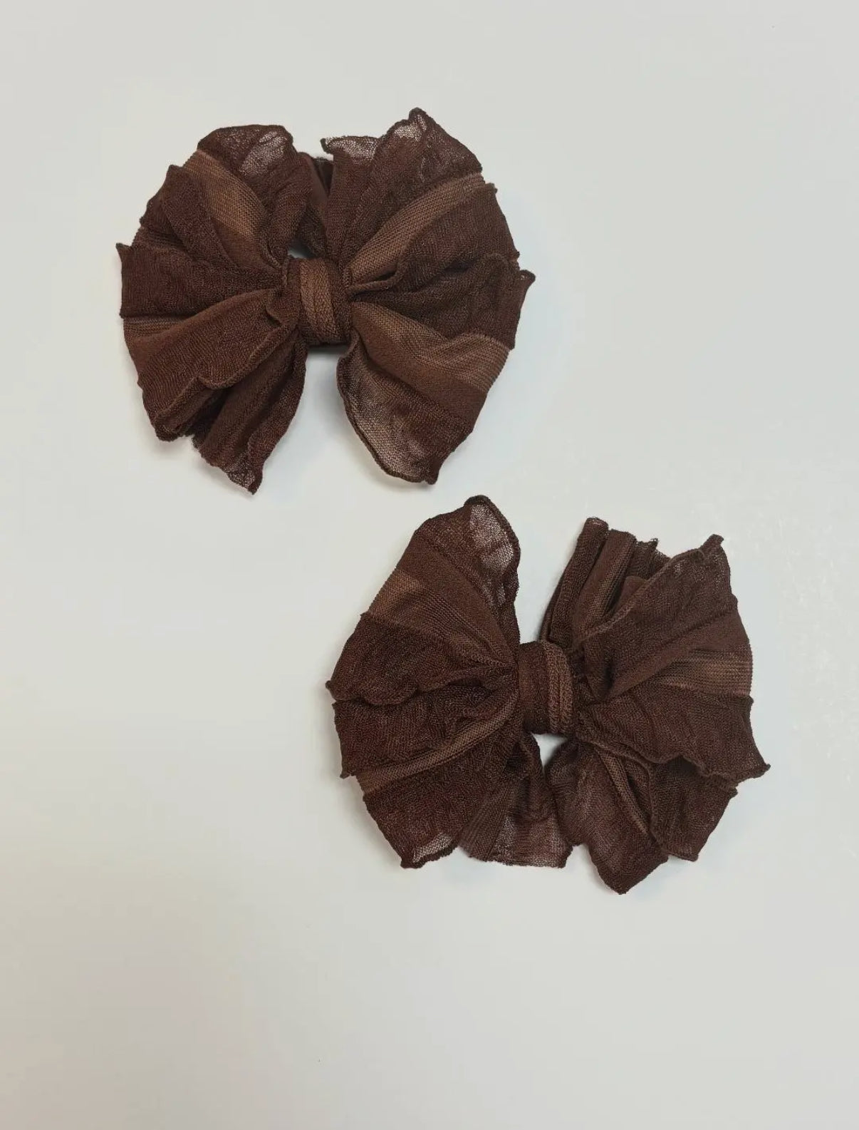 Ruffle Bows Clip Set