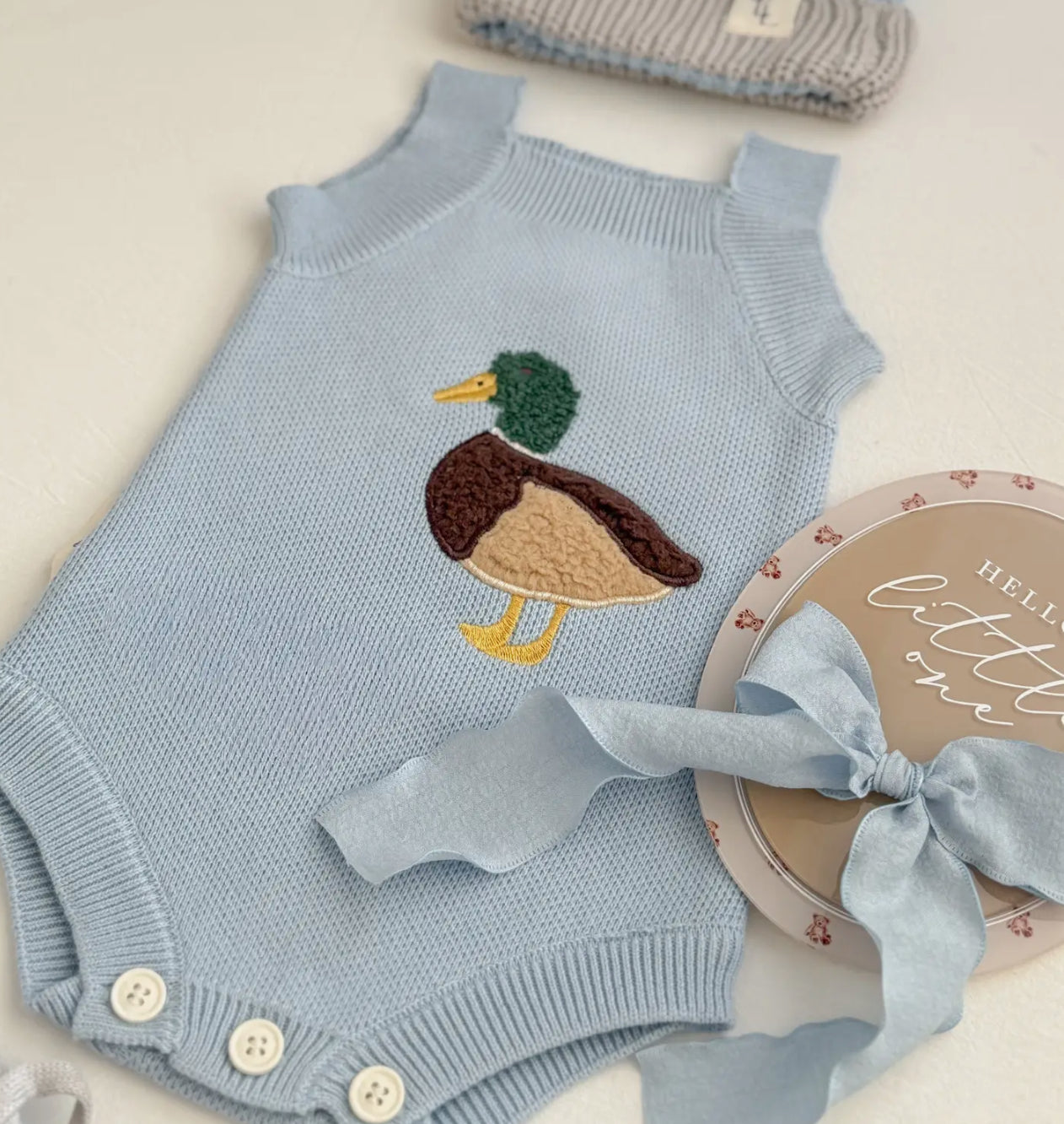 Little Mallard Knit Romper