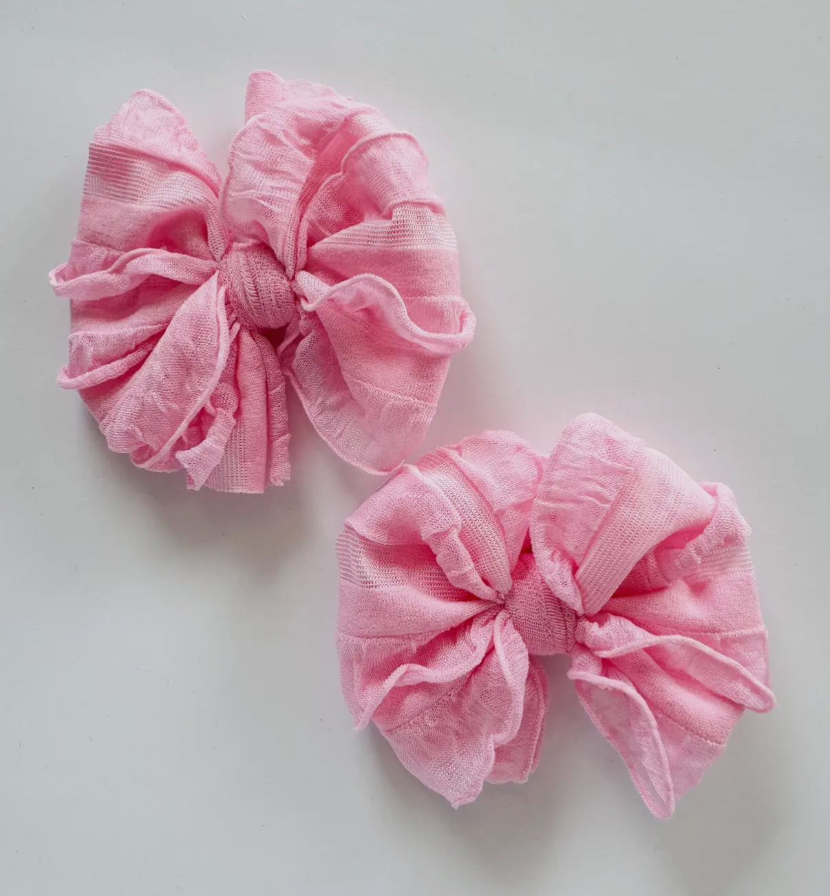 Ruffle Bows Clip Set