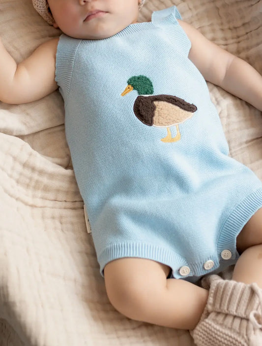 Little Mallard Knit Romper