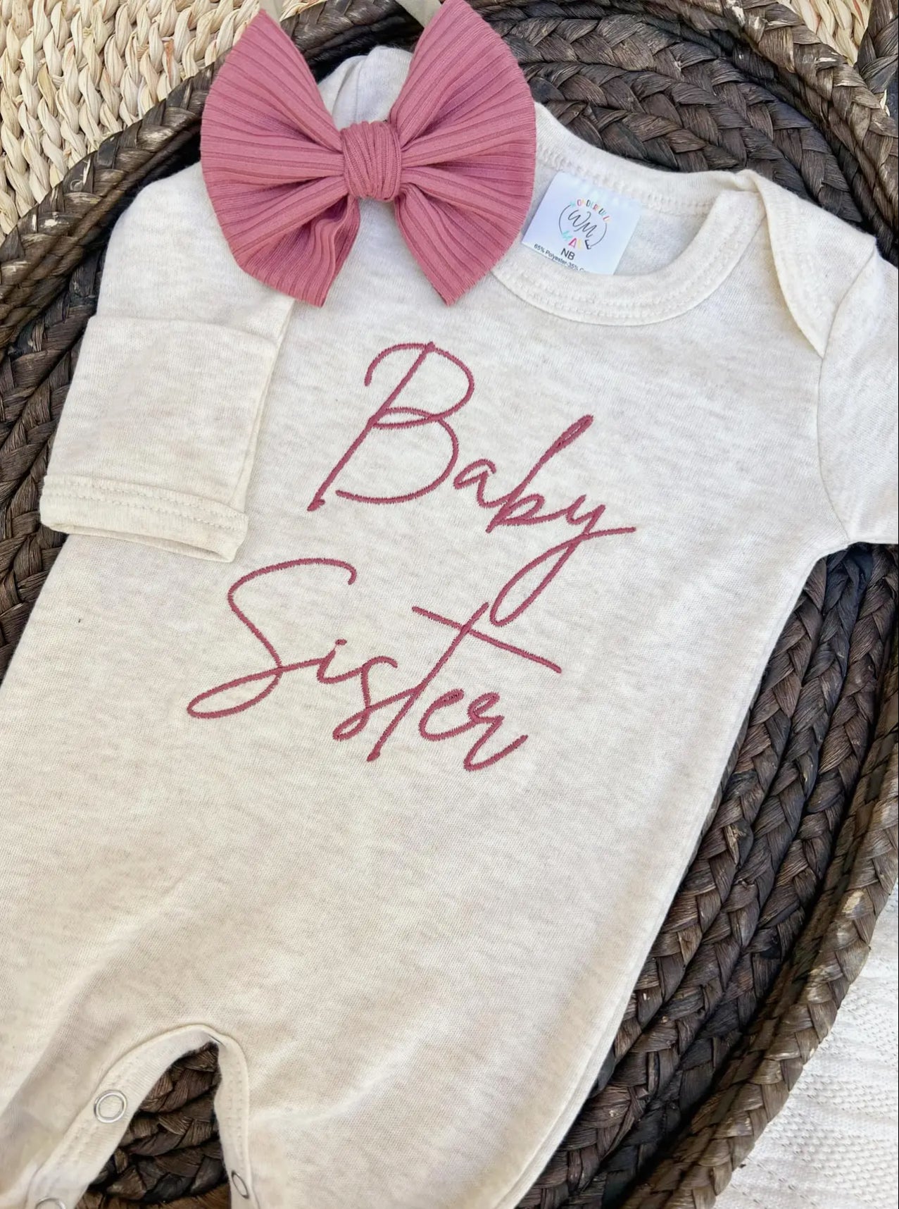 Baby Sister Romper + Bow set