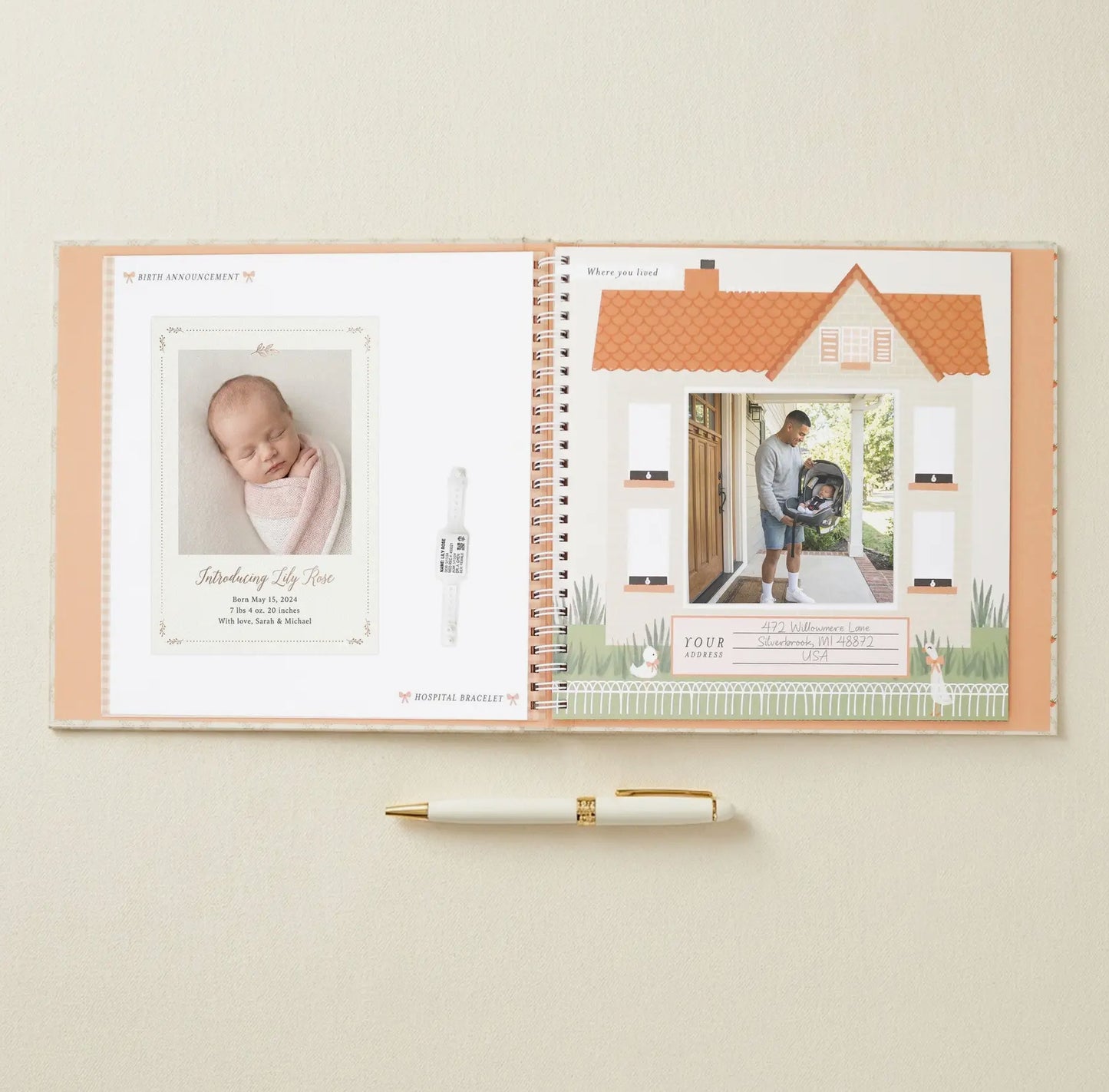 Cottage Garden Baby Memory Book