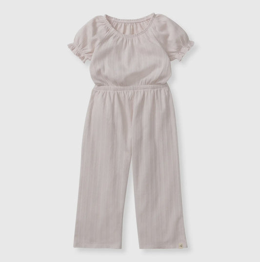 Pointelle Organic Girl Jumpsuit