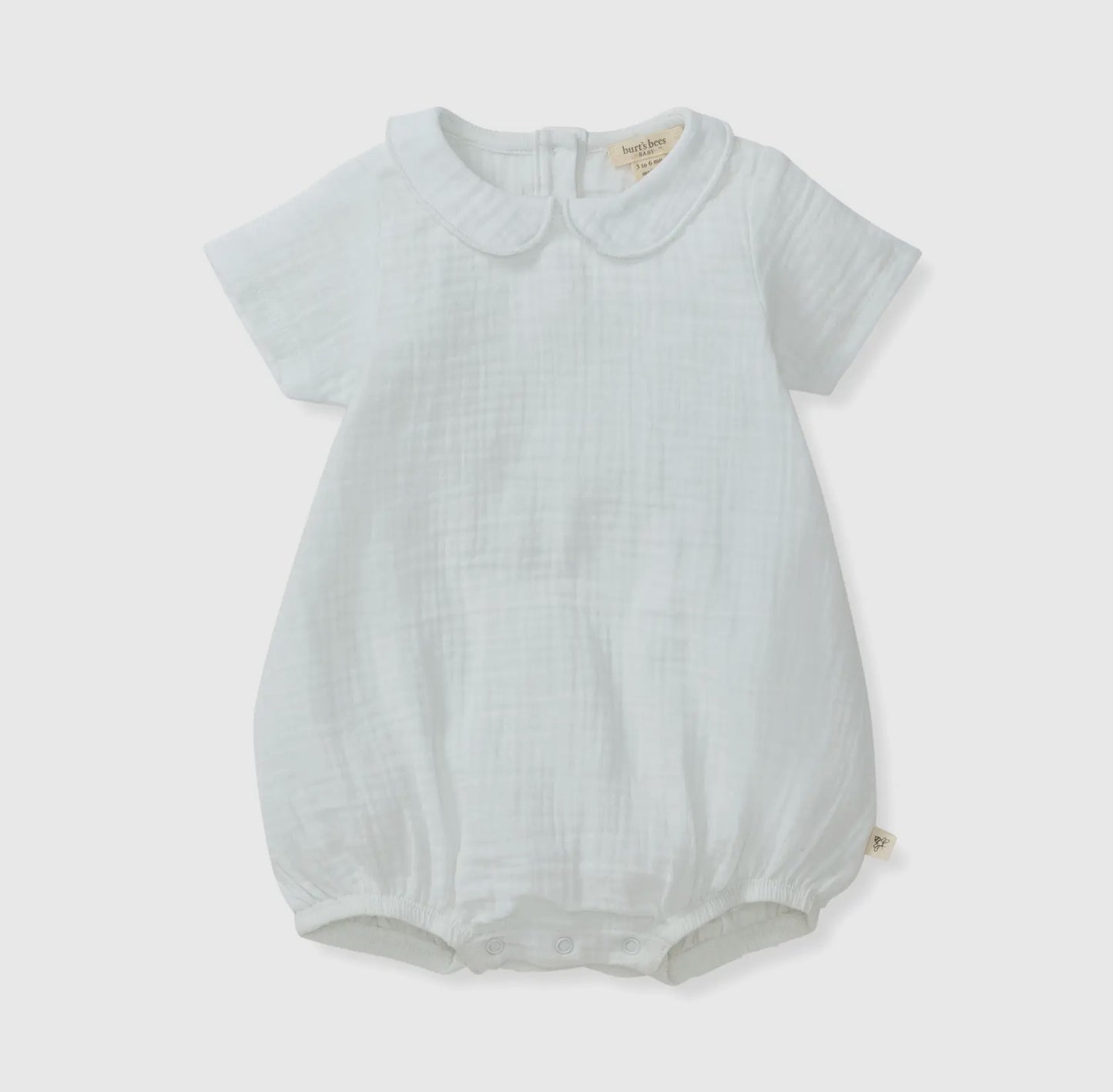 Barely Blue Muslin Collar Bubble Romper
