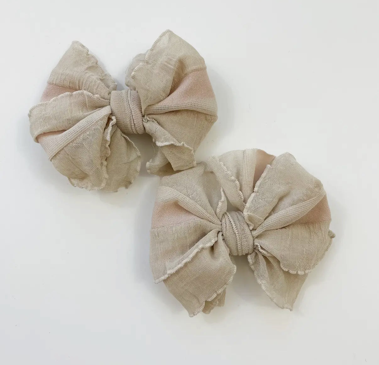 Ruffle Bows Clip Set