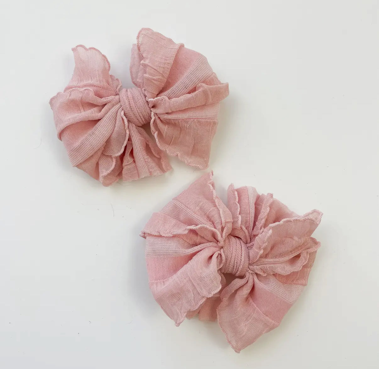 Ruffle Bows Clip Set