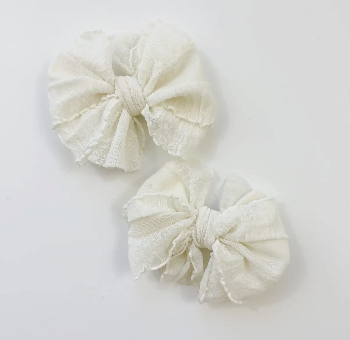 Ruffle Bows Clip Set