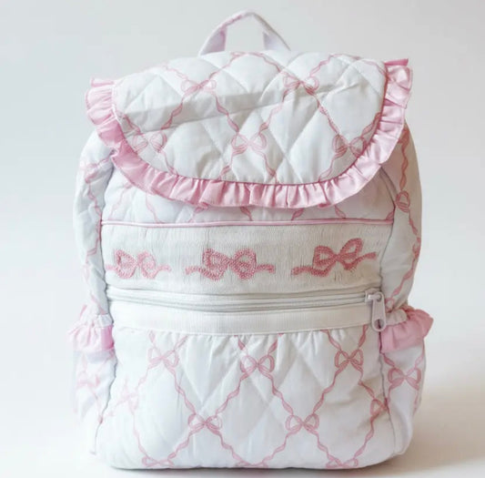 Pink Bow Trellis Backpack