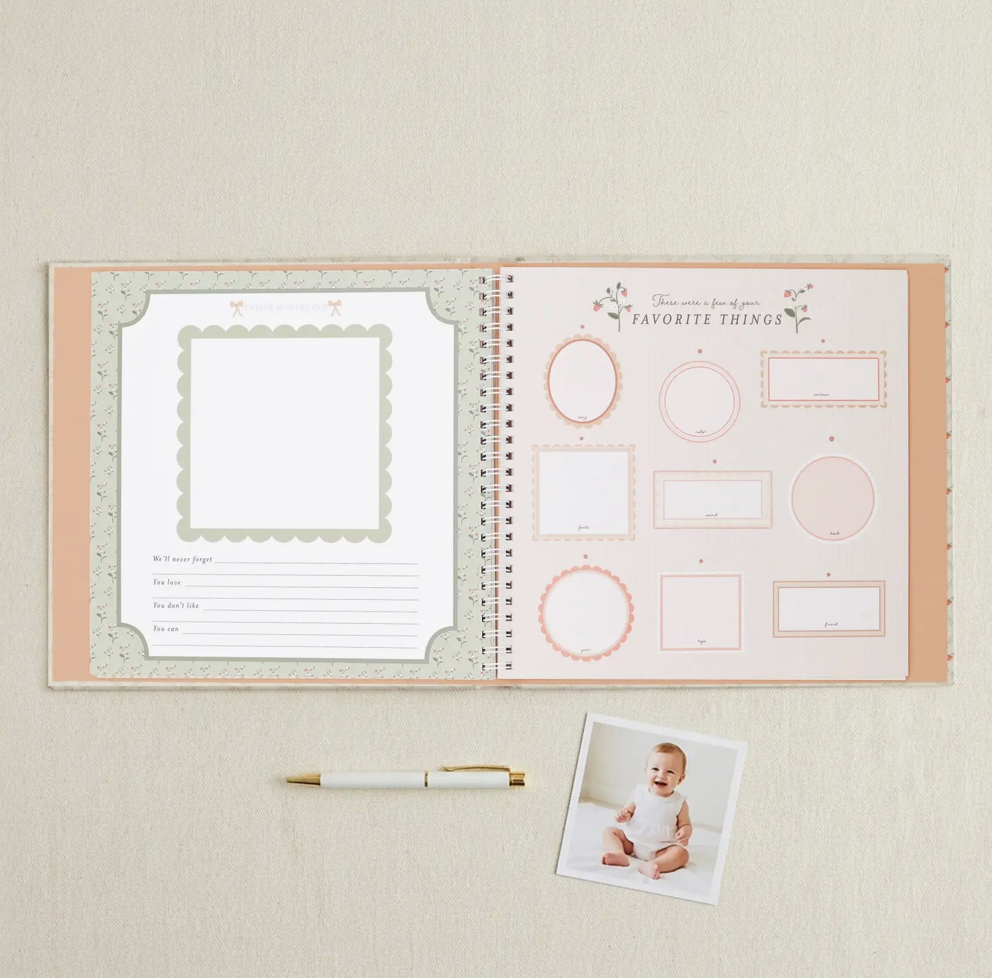 Cottage Garden Baby Memory Book