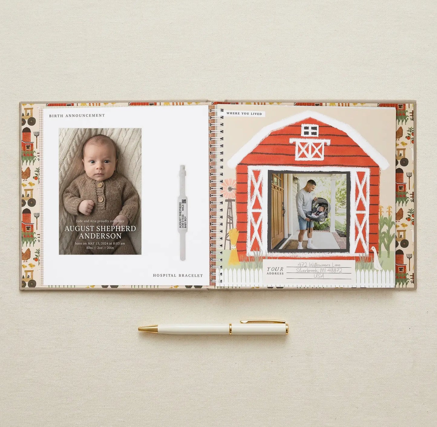 Little Farmer Baby Memory Book
