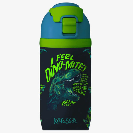 16oz Stainless Steel Sport Bottle Dino