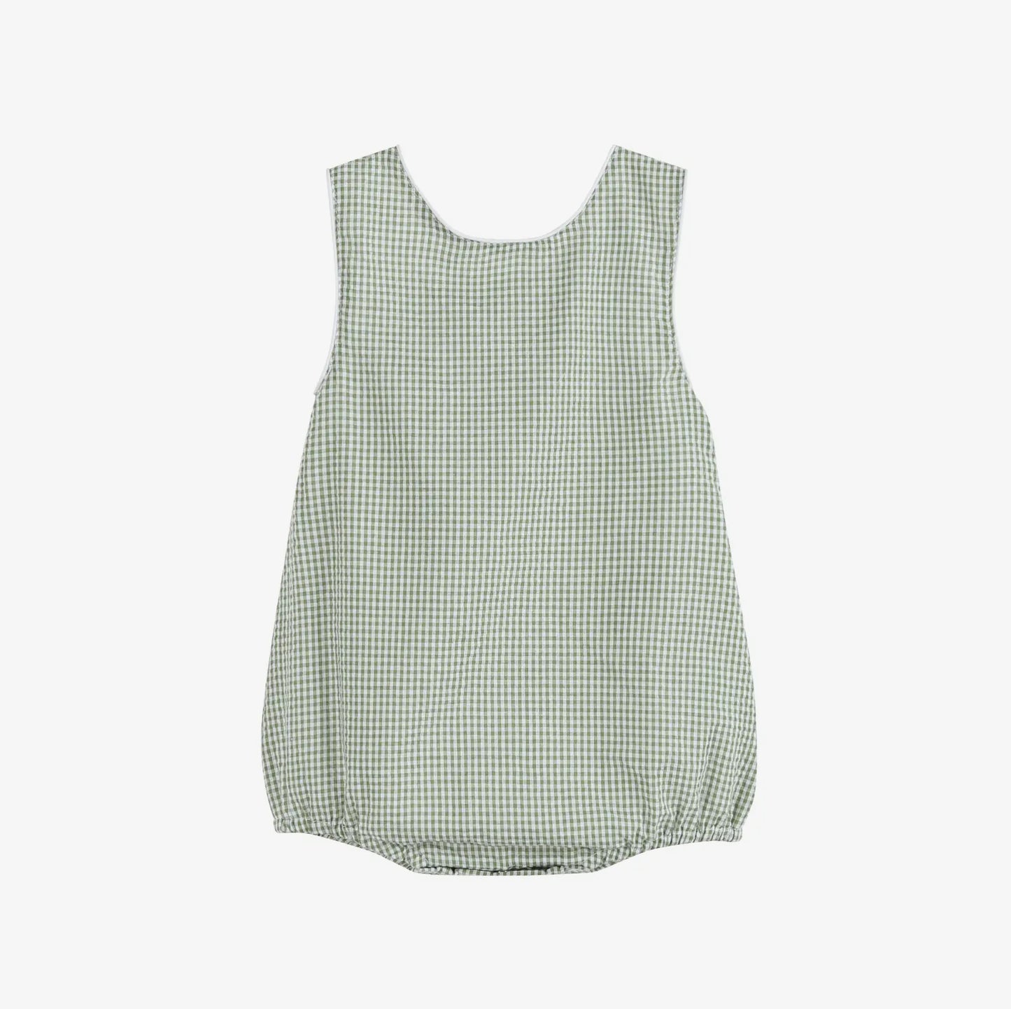 Green Gingham Alligator Bubble Romper